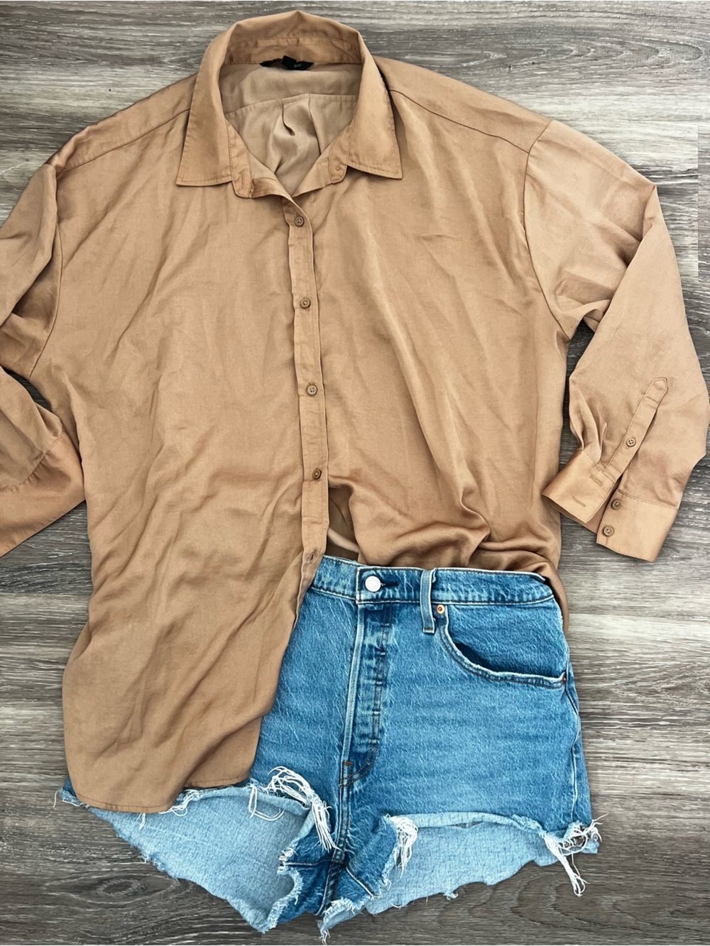 Banana Republic Camel Button-Down Shirt